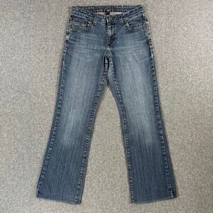Tommy Hilfiger Jeans Womens 4 NY Signature Blue 0830809 Straight Leg Denim